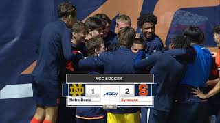 Syracuse Men's Soccer vs. Notre Dame Highlights