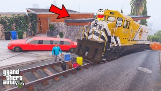 Franklin and Shinchan Start A New Train Journey From Los Santos To North Yankton IN GTA V