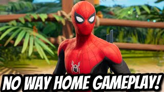 *NEW* SPIDER-MAN NO WAY HOME SKIN + AMAZING UNMASKING EMOTE GAMEPLAY! - Fortnite