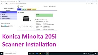 Konica minolta 205i Scanner installation