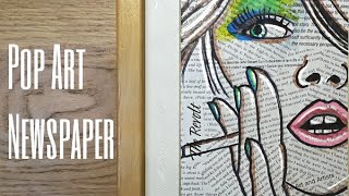 The most INSANE Pop Art you've NEVER seen | Mache  Art with Newspaper Background (Pinky Chameleon )