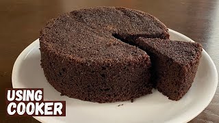 Eggless chocolate cake using cooker - முட்டை இல்லாத சாக்லேட் கேக்