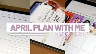 APRIL 2023 MONTHLY PLAN WITH ME | new iPad mini 6 + reading log + GoodNotes digital planning tips ✍