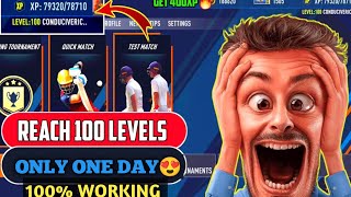 How to level up Fast in real Cricket 24 RC 24 100 Level up Trick 1 day😱GET 400 xps  Rc24 Trick #rc24