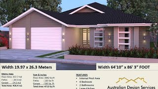 Modern 4 Bedroom House Plans:347DG | Concept House Plan Set