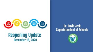 FCPS Reopening Update from Dr  Jeck 12 18 20