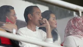 EKSPRESI PRESIDEN JOKOWI SAAT NONTON TIMNAS INDONESIA VS VIETNAM