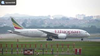 POUSO E DECOLAGEM DO 787-8 DREAMLINER  DA ETHIOPIAN