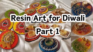 Resin Art For Diwali 🪔🎇 Part 1| Epoxy Resin Art ✨