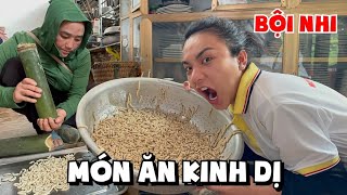 Bội Nhi thử món ăn kinh dị SÂU MĂNG ỐNG TRE | Bội Nhi Vlog