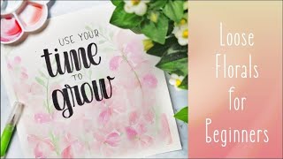 Easy Loose Watercolor Floral in 10 mins | Real Time Painting