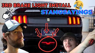 Installing Third Brake Light On My 2016 Mustang GT!