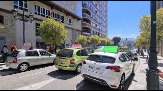 Siguen en Vigo las protestas de los profesores de autoescuelas