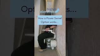 How a power swivel option works on a stairlift...