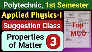 Properties of Matter (Part-3) | Applied Physics-I | 1st Semester Polytechnic | NatiTute