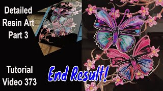 Resin Art/ Butterflies & Cherry Blossom/ Step by Step/ Part 3/ End Result