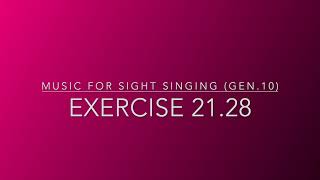 Exercise 21.28 - Music for Sight Singing