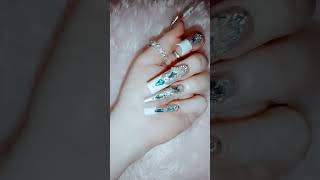 White Bling French Nails By Me #spoiled #blingnails #frenchnails #youtube