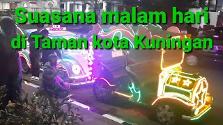 Malam hari di taman kota kuningan