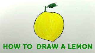 How To Draw a Easy LEMON | Step by Step guide | For Beginners | Child Drawing | Kids Art