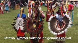 Summer Solstice Indigenous Festival Pow Wow Algonquin Territory Dancers Ottawa Canada