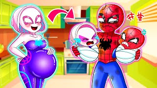 Spider-Gwen Pregnant Twins - Spider-Man Has a Baby - Marvel's Spidey and His Amazing Friends