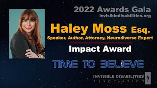 Haley Moss | Impact Award | Time to Believe | Invisible Disabilities Association