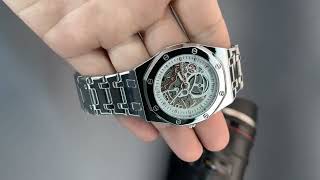 Audemars Piguet with 6Colours Royal Oak collection Watch's ⌚ for men Black and white colour..