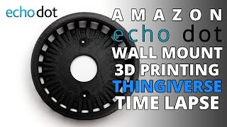 Amazon Echo Dot v2 Wall/Ceiling Mount - Remixed 3d Printed Design from Thingiverse