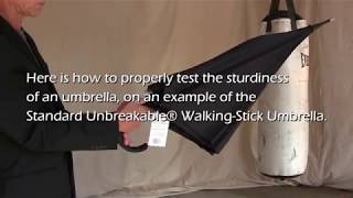 How to test the sturdiness of an umbrella meant for self-defense