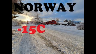 [2K]Snowy Walk in Trondheim | NORWAY Winter Snow Walk Snow Footsteps Sound #norway #youtubeshorts