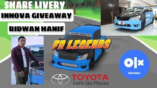 NEW!!!|LIVERY FR LEGENDS INNOVA GIVEAWAY RIDWAN HANIF!!!| LIVERY TERBARU 2023|