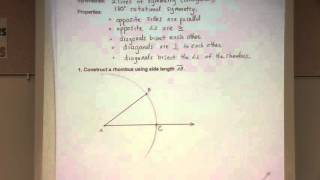 construction of rhombus