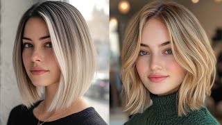 Bob Haircuts For Fine Hair Over 40 Chin Length Bob With Bangs Shoulder Length Bob Haircut