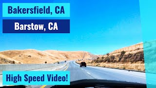 Bakersfield, CA to Barstow, CA - High Speed Driving Video