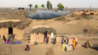 Traditional desert mud house ||beautifull  desert lifestle||