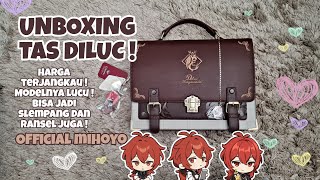 UNBOXING GENSHIN IMPACT DILUC RAGNVINDR THEME MESSENGER BAG ! OFFICIAL MERCHANDISE [ INDONESIA ]