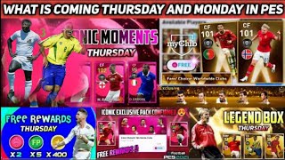 WHAT IS COMING THURSDAY AND MONDAY IN PES 2021 MOBILE | FREE ICONIC AGENTS & NEW UCL Potw