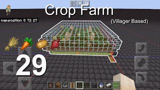 Minecraft Bedrock Tutorials(29) - How to build a Villager Based Crop Farm