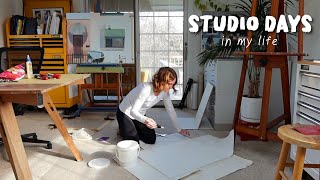 my worst nightmare, an empty easel *chill art vlog