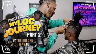 LOC VLOG | Finally Started My Loc Journey (Part 2) // LOCAL BARBER SPOTLIGHT: The Golden Way Co