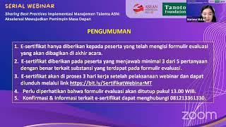 Webinar Manajemen Talenta Seri 2: