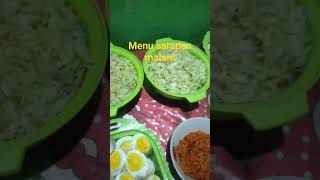 Menu sarapan malam#shorths