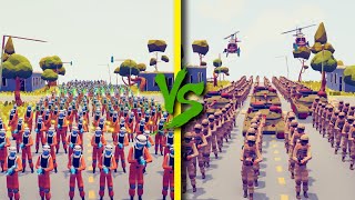 MILITARY SOLDIERS vs REBELS TEAM - Totally Accurate Battle Simulator TABS