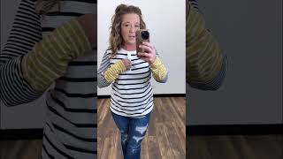 https://www.stbboutique.com/products/white-navy-mustard-striped-raglan-button-top-sm-2x #boutique