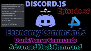 How To Make Discord.JS BOT | Episode 56 - Hack Command(Economy Command) | Tech Tip Cyber