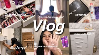 VLOG:primeiros dias na casa nova , organização, limpeza,móveis do bebê chegou ,rotina produtiva🧺💖