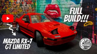 Building Tamiya 1/24 Mazda RX-7 GT-Limited Scale Model - Full Build Step by Step - ASMR