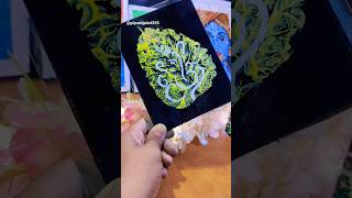 Ganesh Ji Painting 🎨 using Leaf🍃& Plastic #vasuchourasiyaarts #viral #viralshorts #shorts