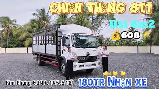 Xe tải chiến thắng 8T1 Trả trước 180tr nhận xe/// Thùng dài 6m2 // Bao đậu 100%